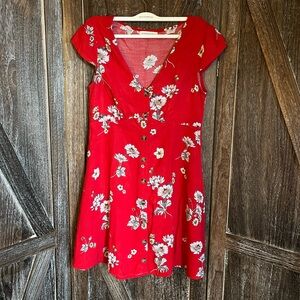 Aeropostale Red Floral Dress